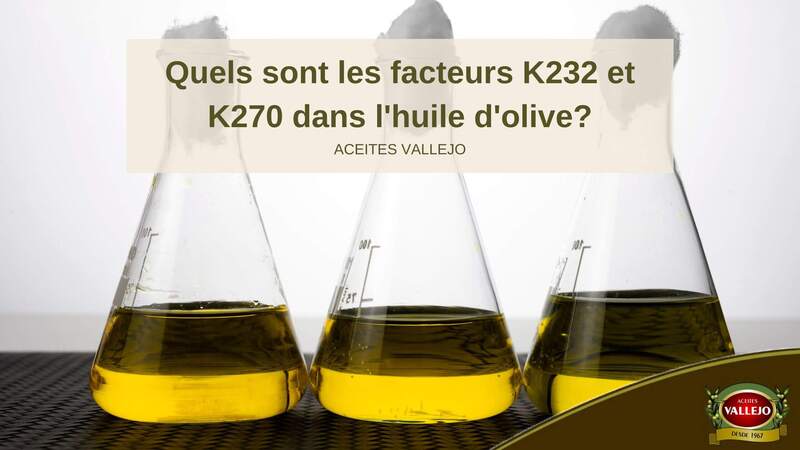 Quels sont les facteurs K232 et K270 dans l'huile d'olive?