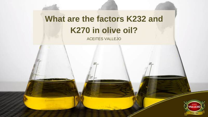What are the factors K232 and K270 in olive oil?